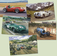 Motorsport greeting cards, motoring birthday cards