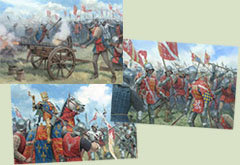 The Artillery of Richard III at Bosworth - prints from paintings by Graham Turner
