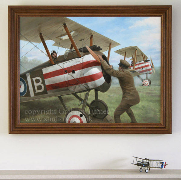 'Contact' - RNAS Sopwith Camel painting by Graham Turner
