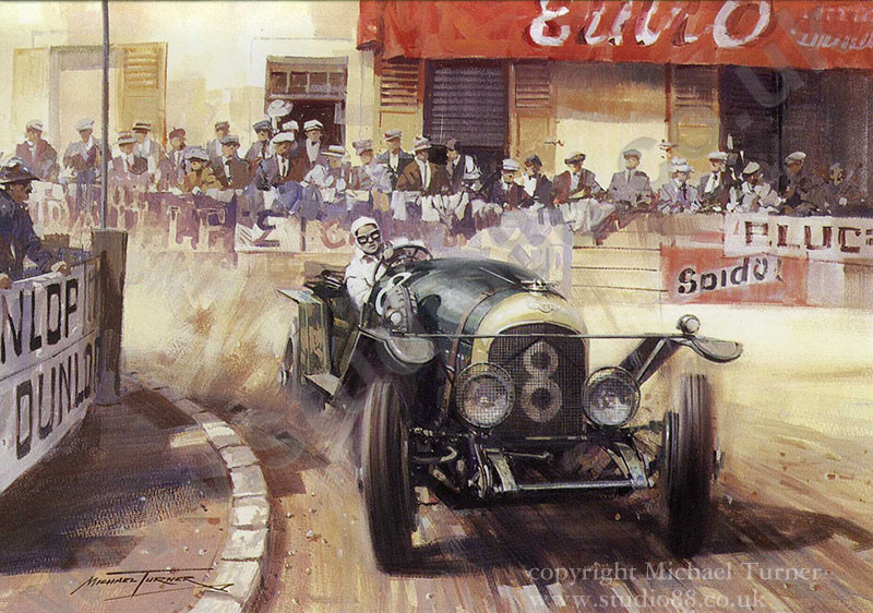 'Bentley's First Le Mans Winner' greeting cards