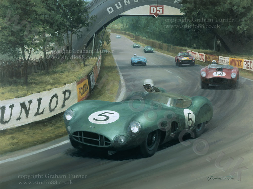 1959 Le Mans - Original Painting by Graham Turner