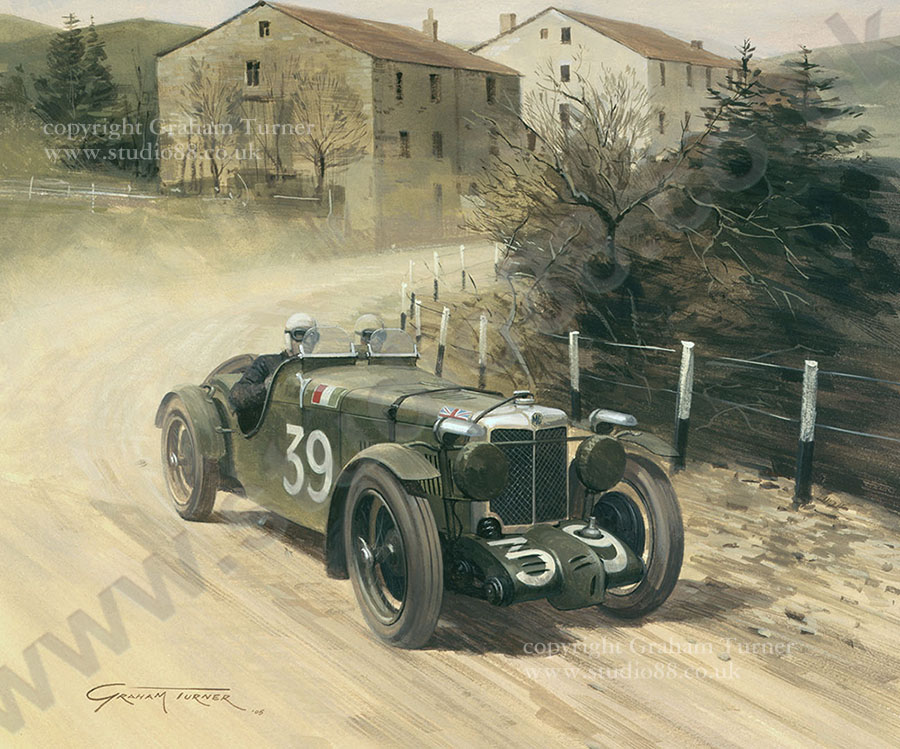 1933 Mille Miglia - Gicle Print by Graham Turner