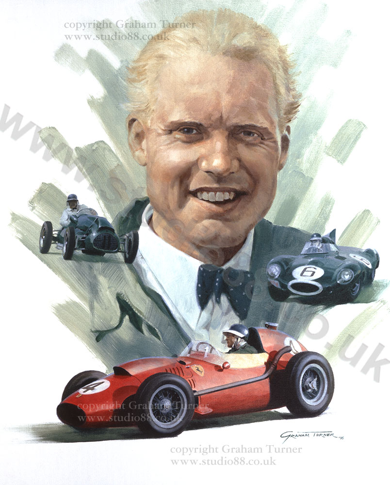 Mike Hawthorn Portrait - Gicle Print by Graham Turner
