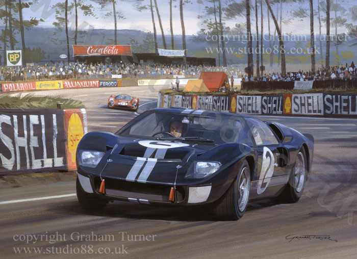 1966 Le Mans - Original Painting by Graham Turner