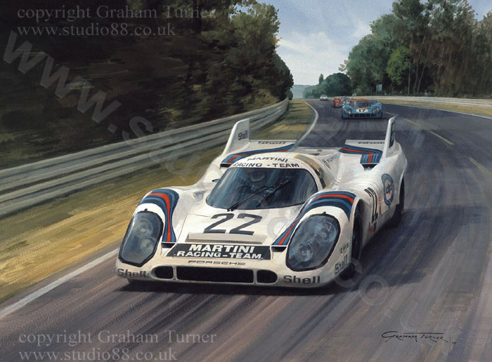 1971 Le Mans - Original Painting by Graham Turner