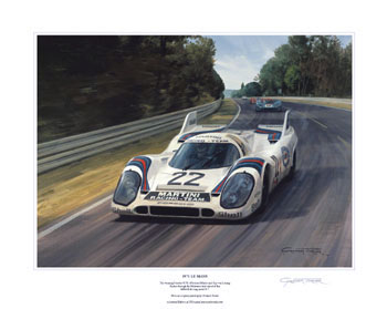 1971 Le Mans, Porsche 917 - Motorsport art print by Graham Turner