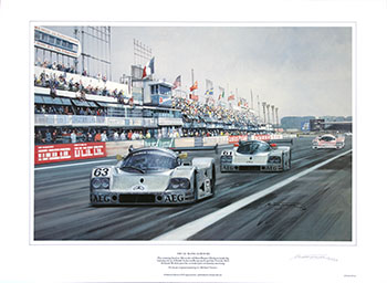 1989 Le Mans, Mercedes - Motorsport art print by Michael Turner