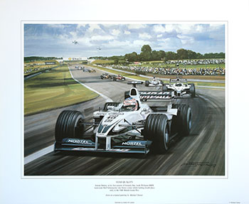 Jenson Button, Williams, 2000 British Grand Prix, Silverstone - Motorsport F1 art print by Michael Turner