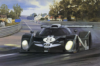 2001 Le Mans, Bentley - Greeting Cards from a motorsport painting by Graham Turner