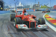 2012 Formula 1 Grand Prix Card - Alonso, Ferrari
