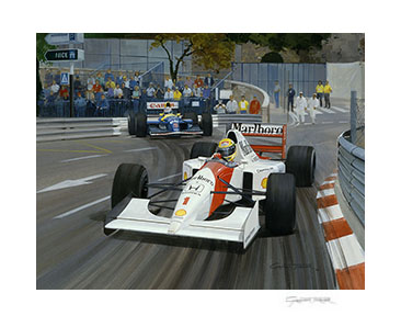 1992 Monaco Grand Prix - Ayrton Senna - Giclée Print