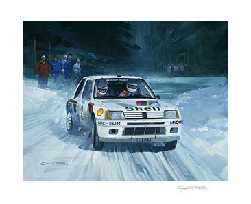 1985 Monte Carlo Rally by Graham Turner - 20"x 17" Giclée Print