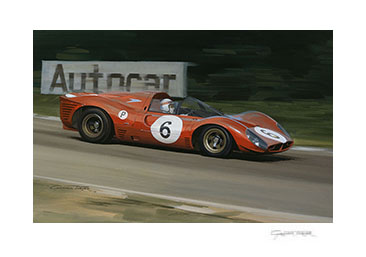 1967 BOAC 1000 kms, Ferrari P4, Jackie Stewart - Motorsport Art Print by Graham Turner