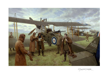 First World War Aviation Art - RE8 over the Western Front