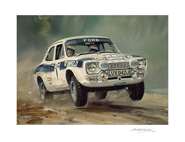1973 Welsh International Rally by Michael Turner - 20"x 17" Giclée Print