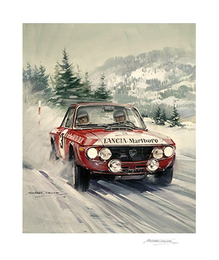1973 International Swedish Rally by Michael Turner - 17"x 20" Giclée Print