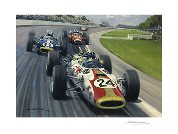 1966 Indianapolis 500 - 21"x 17" Giclée Print