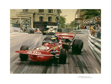 1971 Monaco Grand Prix, Peterson - 20"x17" Giclee Print
