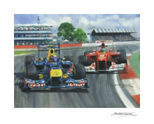 2012 British Grand Prix, Mark Webber, Red Bull - Formula 1 Art Print by Michael Turner