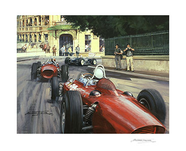 1961 Monaco Grand Prix - 20"x 17" Giclée Print