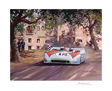 1970 Targa Florio by Michael Turner - 20"x 17" Giclée Print