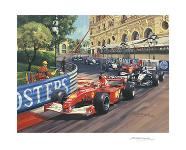 2001 Monaco Grand Prix - 20"x 17" Giclée Print