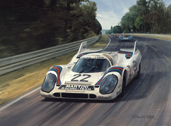 1971 Le Mans, Porsche 917 - Original Motorsport painting by Graham Turner