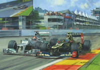 2012 Belgian Grand Prix - Original Painting by Michael Turner