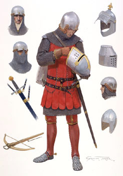 Early 14th Century Condottiere Armour - Original Painting