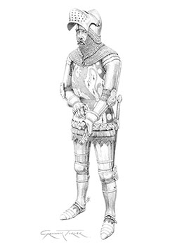 Sir John Cornwall - drawing by Graham Turner