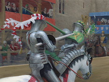Medieval Joust oil painting by Graham Turner
