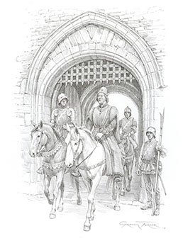 Kingmaker's Captive - original drawing by Graham Turner