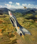 Dog Fight over Vietnam - Original Painting by Michael Turner