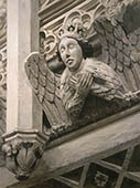 Angel at Ewelme, medieval sculpture - Medieval Greeting Card by Graham Turner