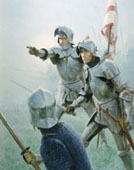 Battle of Barnet, Wars of the Roses - Medieval Art print by Graham Turner