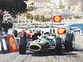 Denny Hulme, Brabham, 1967 Monaco Grand Prix - Motorsport F1 art print by Michael Turner