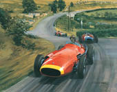Fangio, Maserati 250F, 1957 German Grand Prix - Classic formula one racing car art print by Graham Turner