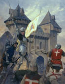 Joan of Arc at the siege of Orleans - Medieval Art print by Graham Turner