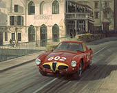 1953 Mille Miglia, Juan Fangio, Alfa Romeo - Motorsport Art painting by Graham Turner