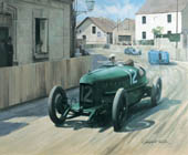 Henry Segrave Sunbeam, 1923 French Grand Prix - Classic racing car art print by Graham Turner