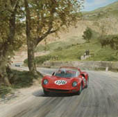 1965 Targa Florio, Ferrari P2, Bandini, Vaccarella - Original Motorsport art painting by Graham Turner