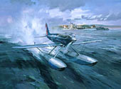 Schneider Trophy Supermarine S6B - Aviation Art print from painting by Michael Turner