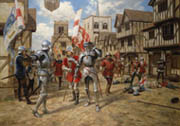 The Battle of St Albans, Wars of the Roses - Medieval Art Greeting or Birthday Card