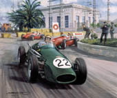 Tony Brooks, Connaught, 1955 Syracuse Grand Prix - classic motorsport art print by Michael Turner
