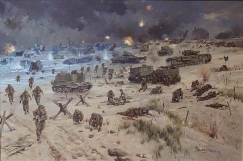 D-Day 6th June 1944 - Original Painting by Michael Turner