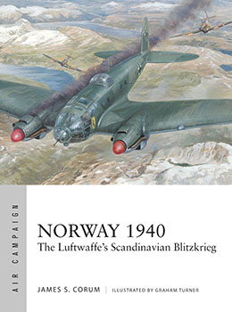 Artist signed Osprey book, Air Campaign 22, Norway 1940