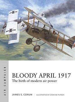 Artist signed Osprey book, Air Campaign 33, Bloody April 1917