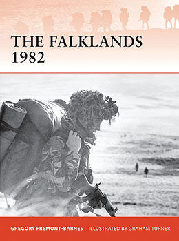 Artist signed Osprey book, Campaign 244, The Falklands 1982