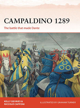 Artist signed Osprey book, Campaign 324, Campaldino 1289