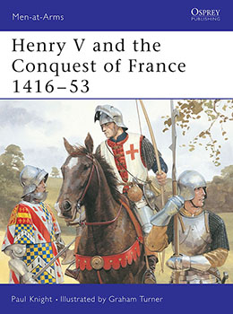 Artist signed Osprey book, Men at Arms 317, Henry V and the Conquest of France 1416-53